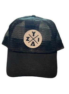 Zyia Mesh Hat Snap Back Unisex Black White