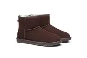 AUSTRALIAN SHEPHERD UGG Boots Sheepskin Wool Mini Classic Suede Chocolate