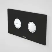 CAROMA INVISI SERIES II® ROUND DUAL FLUSH PLATE & BUTTON BLACK