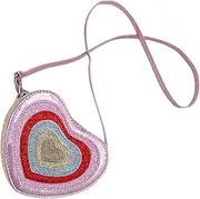 [WATIIFUFU] Heart Handbag with Shoulder Strap Glitter Crossbody Purse for Little Stylish Heart Shoulder Bag for Versatile Coin Purse Lightweight and Design