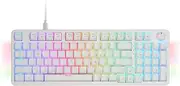 MARS GAMING MKPRO, Full Mechanical Gaming Keyboard, RGB Chroma, Mechanics Hot-Swap Switches, Antighosting, Steering Wheel, Advanced Software, Multiplatform, Silent Switch, US, White
