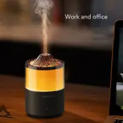 Essential Oil Diffuser Simulation Volcano Humidifier W/Colorful Light Black