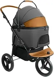 Pet Stroller Dog Stroller Cat Stroller Folding Travel Dog Stroller Pet Cat Carrier 2-in-1 Travel Pet Stroller with Detachable Carriage for Small Medium Dog Pram Dog Cat