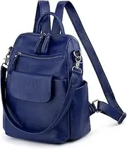 [UTO] Women's 3 Ways PU Leather Casual Backpack Shoulder Bag Handbag Totes with Anti Theft Pocket Detachable Shoulder Strap