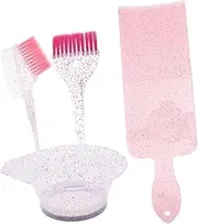 CALLARON 1Set Shimmering Hair Dye Brush and Bowl Kit Stylish Mixing Bowl and Applicator Brush for Efficient Hair Dyeing Process Comfortable Grip and Unique Design for Even Application