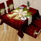 Christmas Bells Tablecloth Dining Table Cover Rectangle Table Cloth Xmas Decor