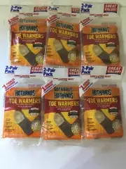 LOT OF 6 PACKS - HotHands Toe Warmers Value Pack 2 Pairs Per Pack - Total Of 12