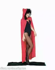 DELUXE 56" RED HOODED CAPE DEVIL QUEEN VAMPIRE HALLOWEEN COSTUME ACCESSORY