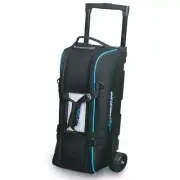 Storm 3 Ball In Line Tote Roller Black Blue Bowling Bag