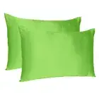 Set of 2 Silky Satin Pillowcase Pillow Case Cushion Cover Standard 20*26
