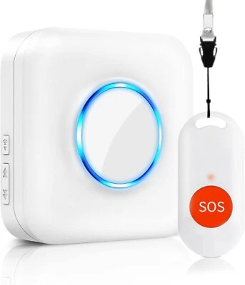 Caregiver Pager Wireless Call Button for Elderly Life Alert Home Emergency SOS C