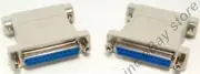 Lot10 DB25 Female~F Null Modem Nul/Cross Serial RS232 gender changer Adapter$S{F