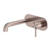 Nero Zen Wall Basin/Bath Mixer w/ 185mm Spout Brushed Bronze NR162210A185BZ
