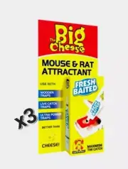 The Big Cheese Mouse And Rat Attractant FOR TRAP BETTER THAN CHEESE PEST TRAP X3