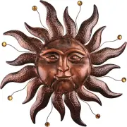Sun Face Large Metal Sun Wall Decor Hanging Indoor Outdoor Home Garden Colorful