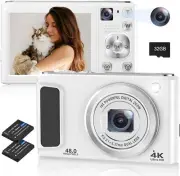 4K Digital Camera, 48MP Autofocus Cameras for Photography,Vlogging Compact Camer