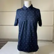 TRAVIS MATHEW Home Break ShortSleeve Polo Shirt Men's Size M Total Eclipse