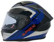 APEX FI100 Valencia Helmet, black-white-blue, Size XL for Men Black White Blue