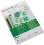 GBC Laminating Pouches A3 2x75 Micron Gloss , Pack of 100, 3200745