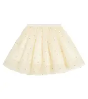 [Bonpoint] Bonpoint Embroidered tulle skirt Y 14 gold