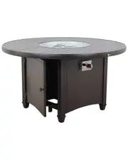Courtyard Casual Madison 48" Aluminum Firepit 55000-60000 Btu Output Does Not Include Glass Wind Screen