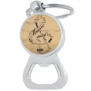 Music Notes Treble Clef Bottle Opener Keychain - Metal Beer Bar Tool Key Ring