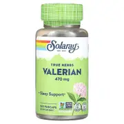 Solaray, True Herbs, Valerian, 470 mg, 100 VegCaps