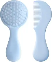 Baby Hair Comb Set Soft Baby Hair Brush Baby Comb Hair Comb Set Newborn Baby Hair Brush and Comb Set Baby Care Hair Brush for Girls and Boys,Ideal Present for Baby Blue
