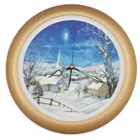 在飛比找momo購物網優惠-【鐘情坊 JUSTIME】北極星金色聖誕音樂時鐘(TCXM0