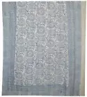 Leaf Print Queen Cotton Kantha Quilt Throw Blanket Bedspread Double Gudari