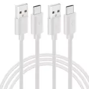 2 Pack 9.8Ft USB Type C Charging Cable, USB to USB C Charging Cable, White