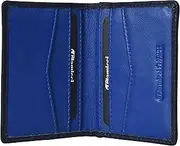 [Glamicci] Bifold Small Wallet for Men & Women | RFID Blocking Leather Slim Wallet for Men & Card Wallet | Genuine Leather Wallet-RCH2, Navy Blue & Electric Blue, Slim & Small, Modern