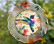 Hummingbird metal wind spinners