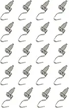 20 Pcs Adjustable Metal Art Gallery Display Hanger Hooks, Professional Wire Rope Rail Picture Hanging Hooks, Hanger System Accessories for 1mm-2mm Wire Rope