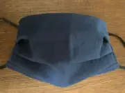 Navy Solid Face Mask. 100% Quilters Cotton. Two Layers. Kids, Teen & Adult Size.