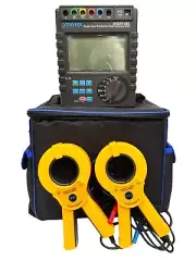 Double Clamp Earth Resistance Tester Meter with Range 0.00mA～600A 0.0V～100.0V