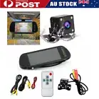 Wireless Car Van Rear View Kit 7" Mirror Monitor /w IR LED Reversing Camera AU
