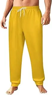 [Generic] Men's Sweatpants, Deep Dusty Yellow-136, Polyester Joggers, Sweatpants Jogging Pants for Workout Running