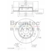 Bremtec Euro-Line GeoZinc Coated Brake Rotor - BDR22050EL