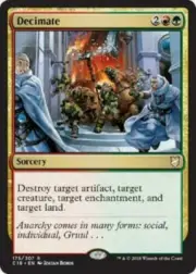 Decimate - Rare NM - Commander 18 175/307