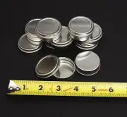 1/2 Oz Round Metal Tin Container for lip balm,crafts,storage,survival (15 Pack)
