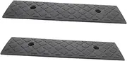 Mobestech 2pcs Indoor Step Mat Wheelchair Ramps for Homes Driveway Ramps for Low Cars Curb Ramps Scooter Ramp Low Profile Car Ramps Portable Ramp Skateboard Ramp Plastic Black