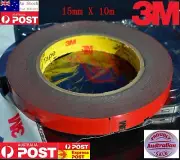 15mm X 10M Genuine 3M Double Sided Tape Car Automotive Foam Adhesive Sticky