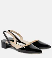 [Manolo Blahnik] Manolo Blahnik Aspro 30 patent leather slingback pumps AU 10 black