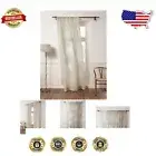 Classic Light Natural Linen Sheer Curtain 52" x 72" for Timeless Home Decor