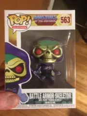 Metallic Battle Armor 563 Skeletor Funko Pop Vinyl New in Mint Box + Protector