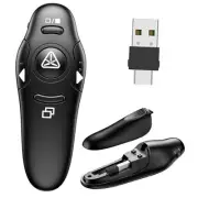 USB Type C Presentation Clicker Wireless Presenter Remote Clicker AAA+USB A&C