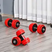Adjustable Dumbbell Set, 66lbs Convertible to Barbell Weight Set for Home Gym