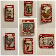 NEW Set of 8 2022 Walt Disney Parks CHRISTMAS Holiday Mickey Goofy Pluto Pins