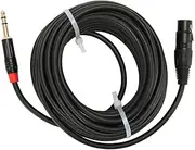 XLR Female to 6.35mm Cable Multilayer Shielding Gold Plated Connections for Microphone Sound Mixing Console Amplifier Stereo Systems 32.8ft